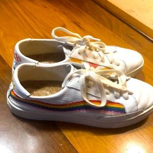 A pair of Soludos sneaker